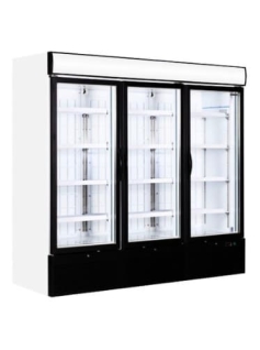 Commercial Display Fridge Upright 1657 litres Triple Hinged Door LED Canopy
